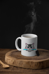Kedi Desenli Porselen Kupa 300 ml – Komik ve Sevimli Tasarım – Çay ve Kahve Kupası