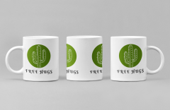 Free Hugs Kaktüs Baskılı Porselen Kupa 300ml - Kupa Bardak