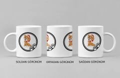 Patili Dostlara Özel Neşeli Köpek Temalı Porselen Baskılı Kupa Bardak - 300 ml