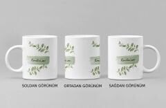 Kendini Sev Temalı Zarif Porselen Baskılı Kupa Bardak - 300 ml