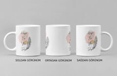 Minimalist Tasarım Derin Anlam: ''Hayat Bir Yarış Değil'' Porselen Baskılı  Kupa Bardak (300 ml)