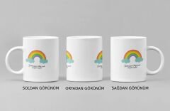Gökkuşağı Mucizesi Porselen Baskılı Kupa Bardak - 300 ml