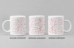 Aşkın Oku Kalpte Porselen Baskılı  Kupa Bardak - 300 ml