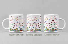 Nostaljik Oyun Tutkunlarına Özel: Level 6 Detaylı Tetris Temalı 300 ml Parlak Yüzeyli Porselen Kupa - Eğlenceli ve Kişisel Hediye Seçeneği