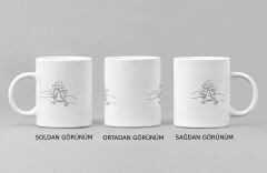 Sevdiklerinizle Kutlayın! Kadeh Tokuşturma ve Sevgi Dolu Kalp Detaylı Şık Tasarımlı 300 ml Porselen Baskılı Kupa Baedak - Anlamlı Bir Jest