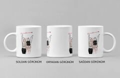 Friendship Temalı Porselen Baskılı Kupa Bardak - En İyi Arkadaşa Anlamlı Hediye, 300 ml
