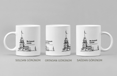 ''Bu Hayat Senin. Onu Nasıl Yaşayacaksın?'' Temalı Porselen Baskılı Kupa Bardak - Motivasyonel Hediye 300 ml