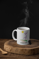 Yüzünü Her Zaman Güneşe Dön'' Temalı Porselen Kupa Bardak - Motivasyonel, İlham Veren, 300 ml