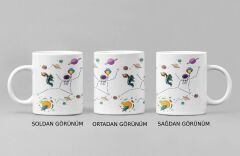 Evrenin Büyüsünü Yansıtan: Uzay Macerası Temalı Porselen Kupa Bardak (300 ml)