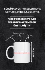 G Harfi ve Renkli Çiçeklerin Buluşması: Porselen Kupa Bardak (300 ml)